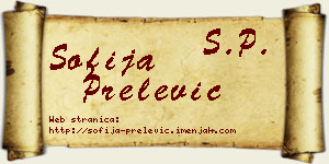 Sofija Prelević vizit kartica